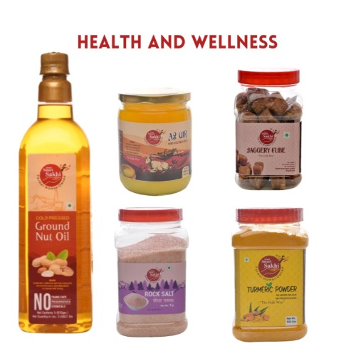 Smart Sakhi Erjik Basket (Cold Pressed Peanut oil, A2 Ghee, Turmeric, Jaggery, Pink Salt)